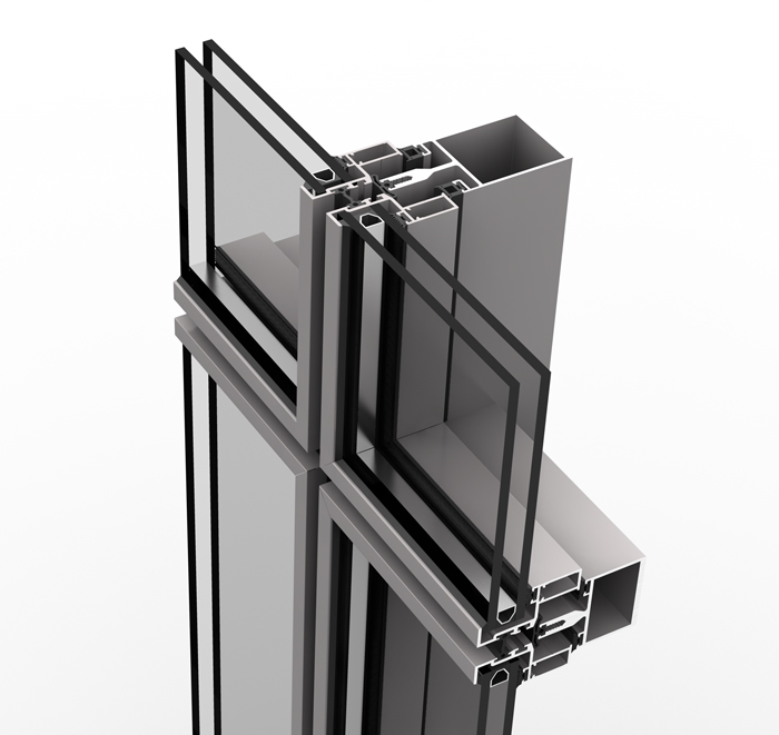 fachada aluminio s52 semiestructural